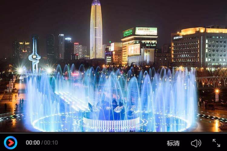 湖上漂浮式大型音樂噴泉視頻展示